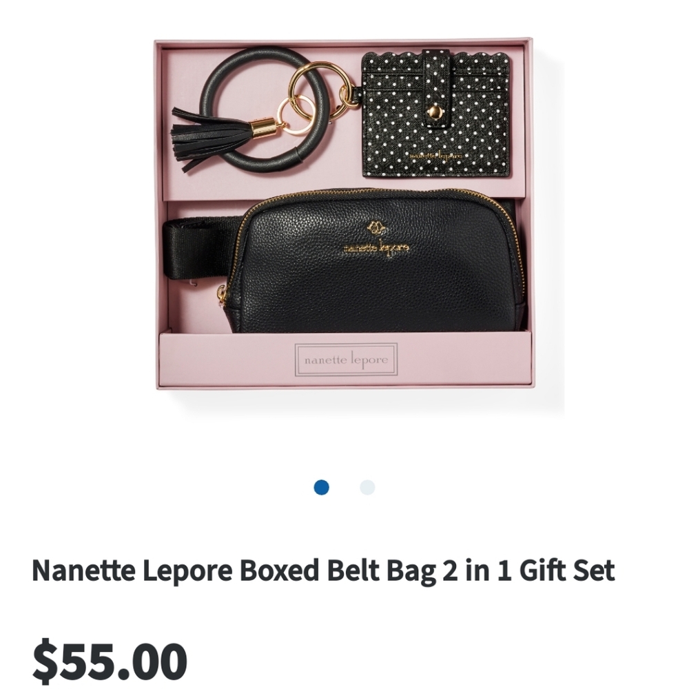 NWT nanette lepore Belt Bag (Fanny Pack) & Bracelet Card Case w/ Keyring Set